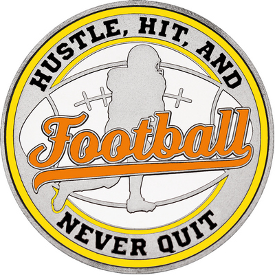 Orange "Football" with Yellow Outer Circular Borders